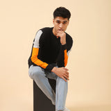 COLOR BLOCKING SLEEVE SWEATER