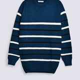 CONTRAST STRIPER SWEATER