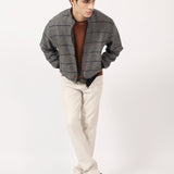 MOCKNECK WOOL BLEND JACKET
