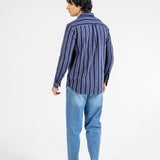 BUTTON DOWN TEXTURED STRIPE SHIRT