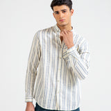 BUTTON DOWN TEXTURED STRIPE SHIRT