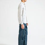 BUTTON DOWN TEXTURED STRIPE SHIRT