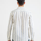 BUTTON DOWN TEXTURED STRIPE SHIRT