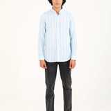 BUTTON DOWN TEXTURED STRIPE SHIRT