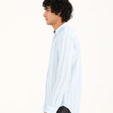 BUTTON DOWN TEXTURED STRIPE SHIRT