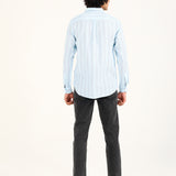 BUTTON DOWN TEXTURED STRIPE SHIRT