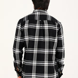 BUTTON DOWN TEXTURED CHECK SHIRT