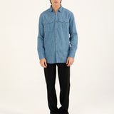 BUTTON DOWN TEXTURED CHECK SHIRT