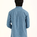 BUTTON DOWN TEXTURED CHECK SHIRT