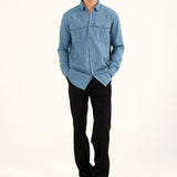 BUTTON DOWN TEXTURED CHECK SHIRT