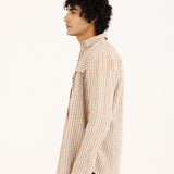 BUTTON DOWN TEXTURED CHECK SHIRT