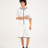 RESORT COLLAR PRINTED BOXY FIT SHIRT