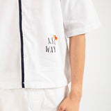 RESORT COLLAR PRINTED BOXY FIT SHIRT