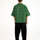 RESORT COLLAR CHIKANKARI BOXY FIT SHIRT