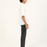 BAGGY FIT LINEN POLO SHIRT