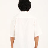 BAGGY FIT LINEN POLO SHIRT