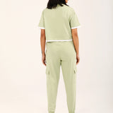 CROPPED T-SHIRT WITH CONTRAST DETAIL