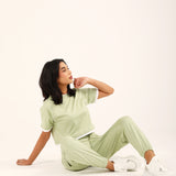 CROPPED T-SHIRT WITH CONTRAST DETAIL