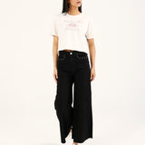 MEGA WIDE DENIM WITH STUDS DETAIL