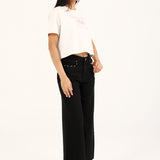 MEGA WIDE DENIM WITH STUDS DETAIL