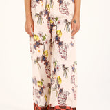 PRINTED WIDE LEG TROUSERS