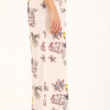 PRINTED WIDE LEG TROUSERS