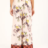 PRINTED WIDE LEG TROUSERS