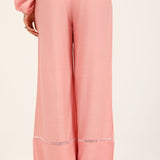WIDE LEG TROUSERS WITH LACE DETAIL