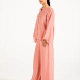 CREASE EFFECT BUTTON DOWN TOP