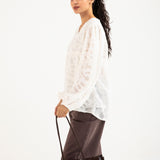 JACQUARD PEPLUM TOP