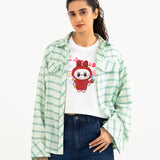 TEXTURED BUTTON DOWN SHIRT