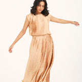 SLEEVELESS PLEATED TOP