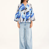 V-NECK PRINTED TOP