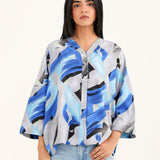 V-NECK PRINTED TOP