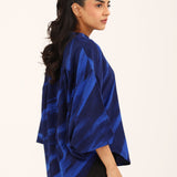 PRINTED TOP WITH BLOUSED SLEEVES