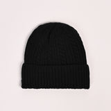 WOOL BEANIE WITH INSIDE FUR