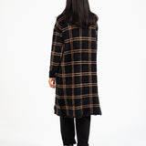 KNITTED JACQUARD LONG CARDIGAN
