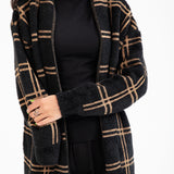 KNITTED JACQUARD LONG CARDIGAN