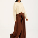 CASHMERE HAND FEEL CROPPED JUMPER