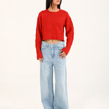 CASHMERE HAND FEEL CROPPED JUMPER