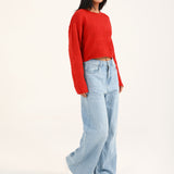 CASHMERE HAND FEEL CROPPED JUMPER
