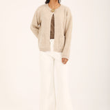 CARDIGAN WITH EMBELLISHED BUTTON