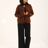 CARDIGAN WITH EMBELLISHED BUTTON