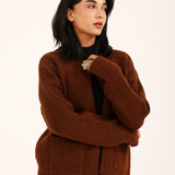 CARDIGAN WITH EMBELLISHED BUTTON