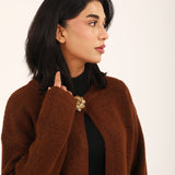 CARDIGAN WITH EMBELLISHED BUTTON