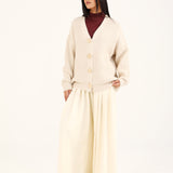 CASHMERE HANDFEEL CHUNKY KNIT CARDIGAN