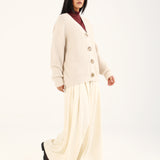 CASHMERE HANDFEEL CHUNKY KNIT CARDIGAN