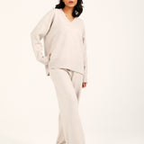 CASHMERE HANDFEEL V-NECK JUMPER