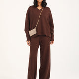 CASHMERE HANDFEEL V-NECK JUMPER