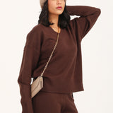 CASHMERE HANDFEEL V-NECK JUMPER